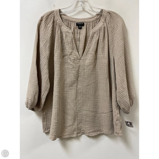 Top Long Sleeve By Torrid In Brown, Size: L