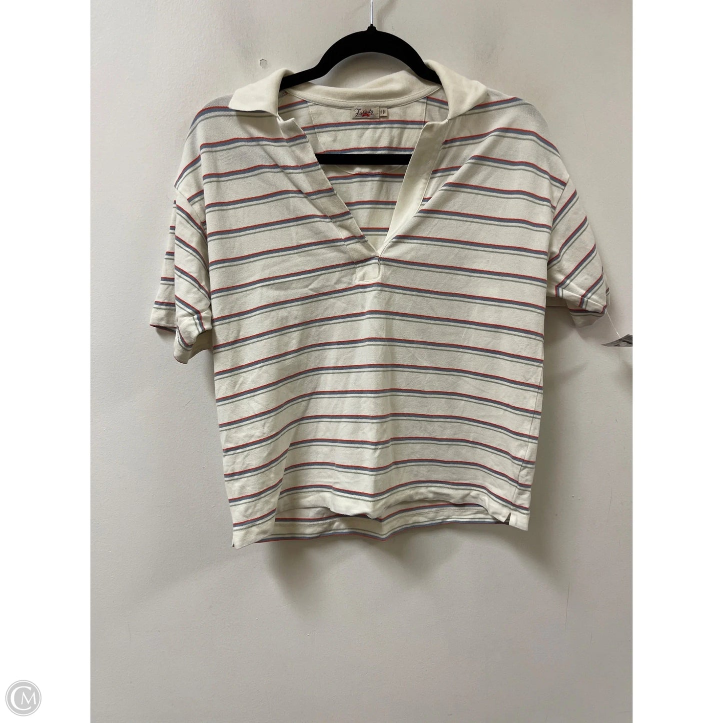 Top Short Sleeve By Faherty In Striped Pattern, Size: S