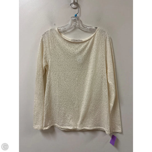 Top Long Sleeve By Loft In Cream, Size: M
