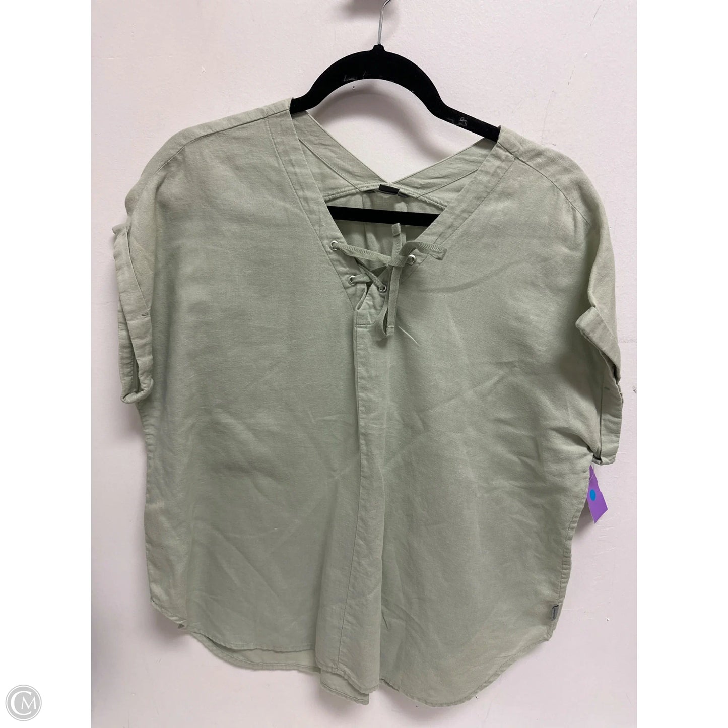 Top Short Sleeve By Eddie Bauer In Green, Size: L