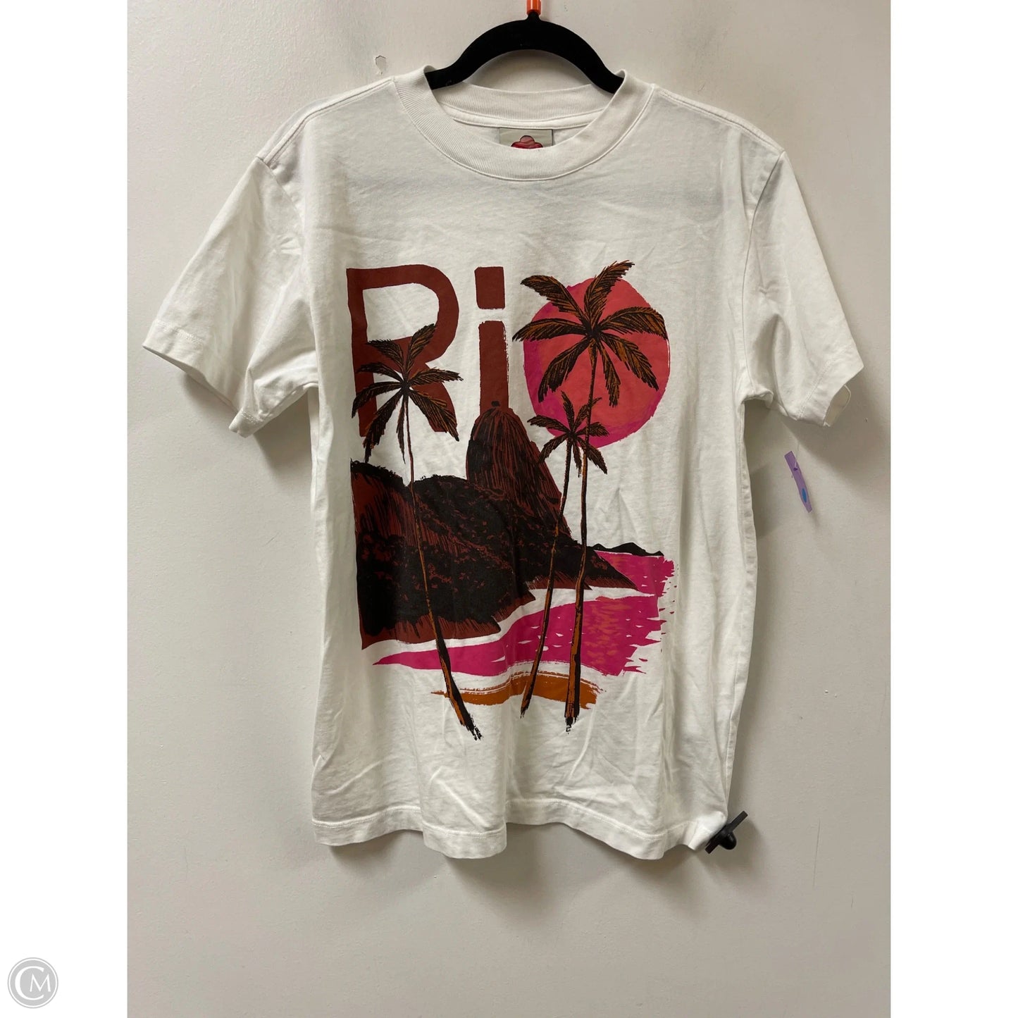 Top Short Sleeve By Farm Rio In White, Size: Xs