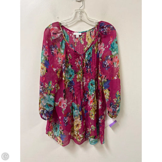 Top Long Sleeve By Charter Club In Pink, Size: Xl