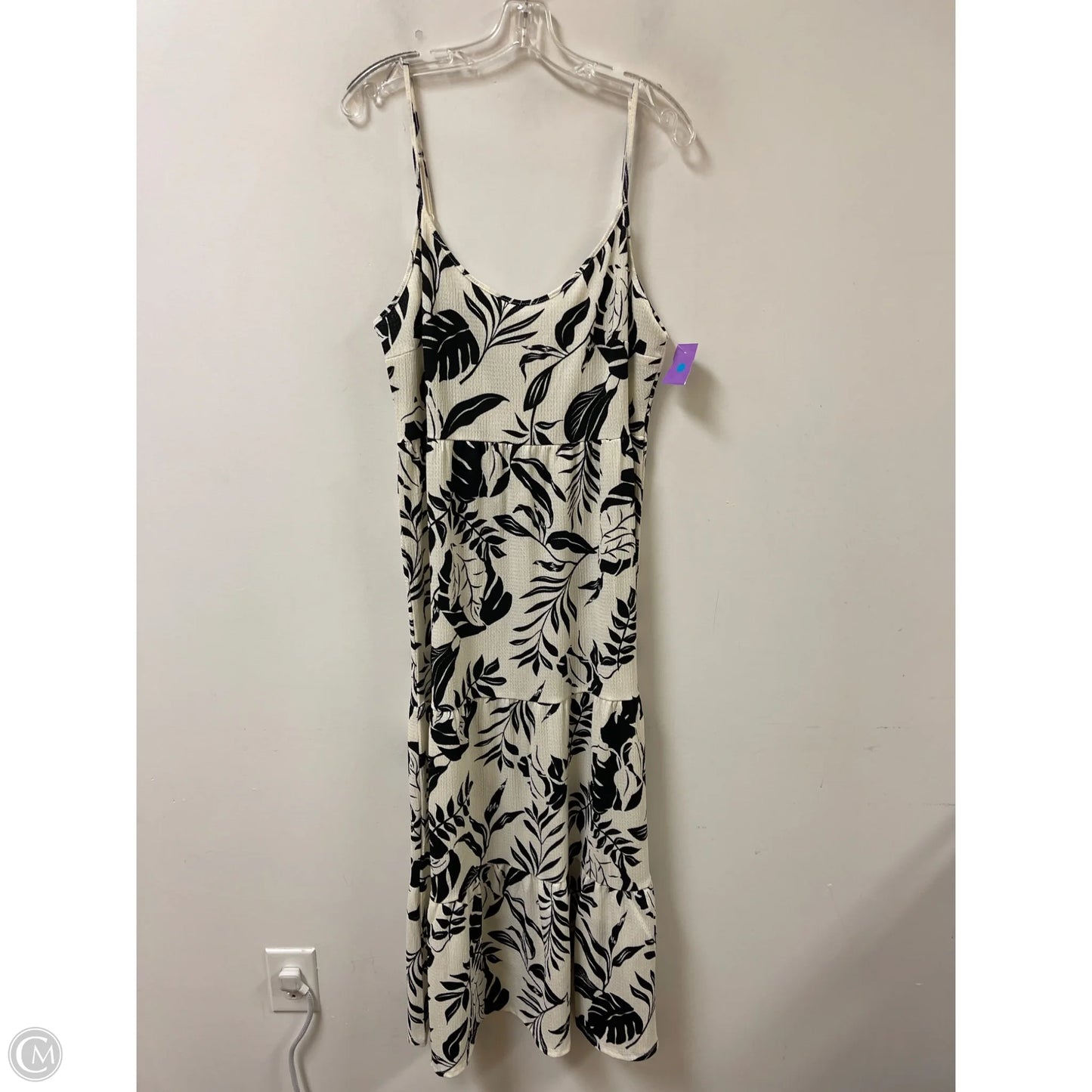 Dress Casual Maxi By Clothes Mentor In Black & Cream, Size: L