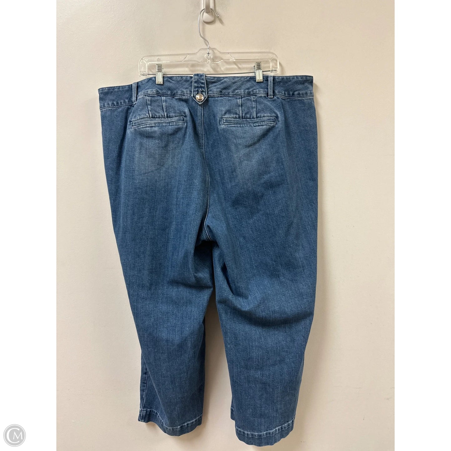 Jeans Straight By Talbots In Blue Denim, Size: 22