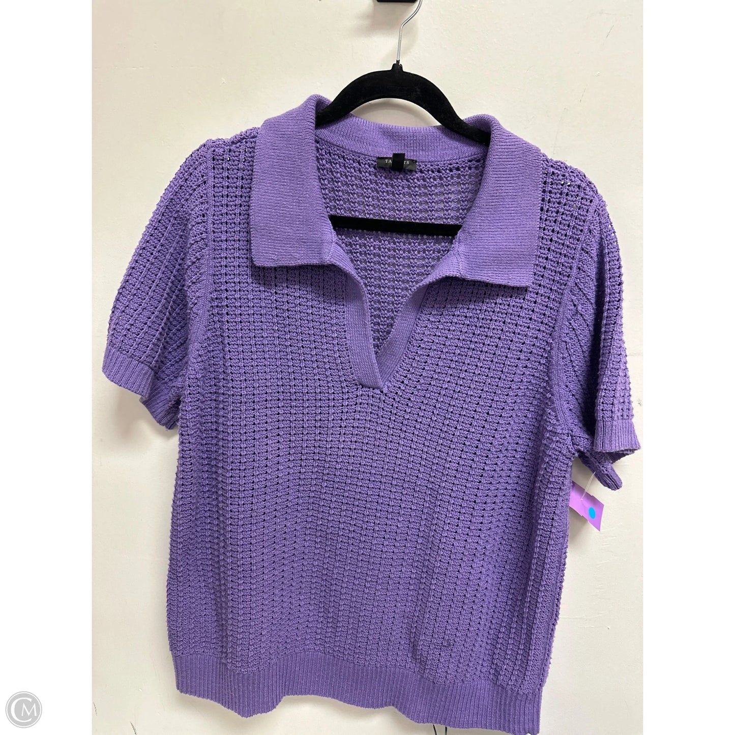 Sweater Short Sleeve By Talbots In Purple, Size: 2x