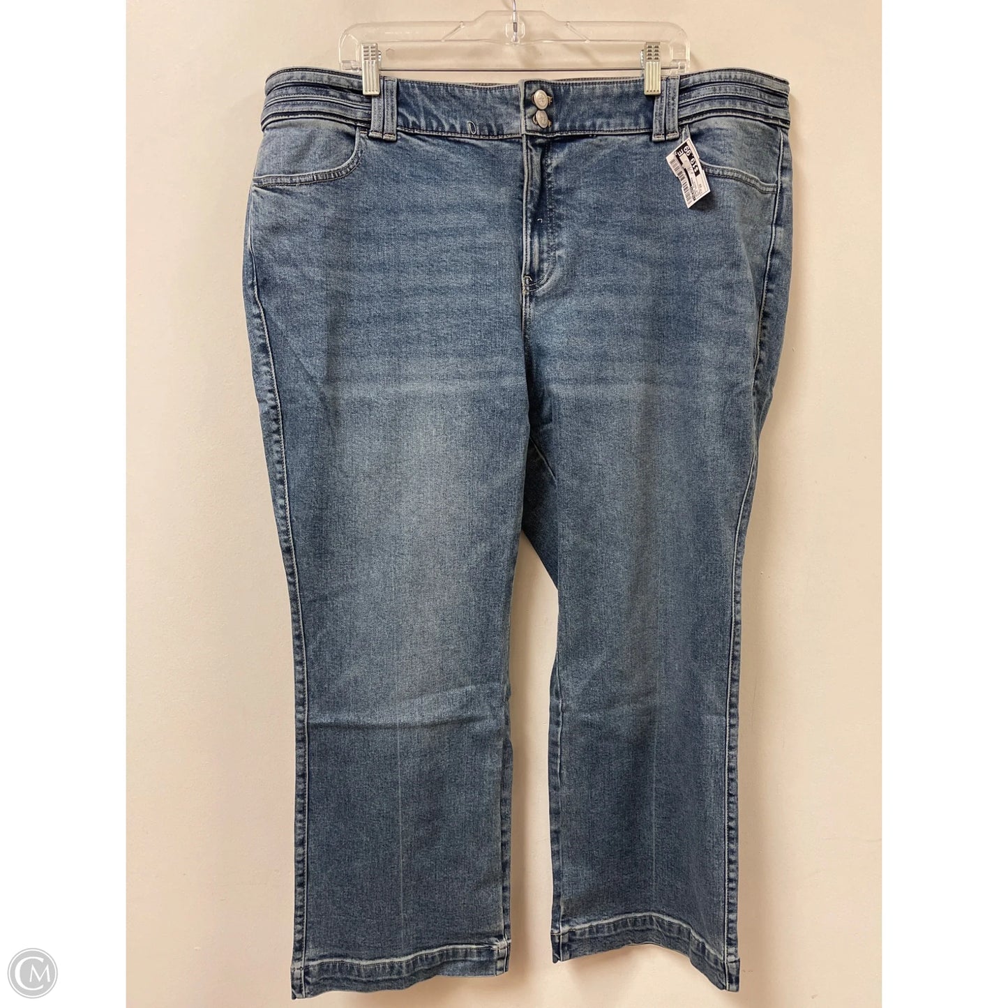 Jeans Flared By Talbots In Blue Denim, Size: 22