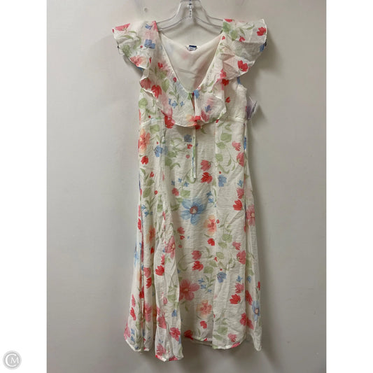 Dress Casual Midi By Old Navy In Floral Print, Size: Sp