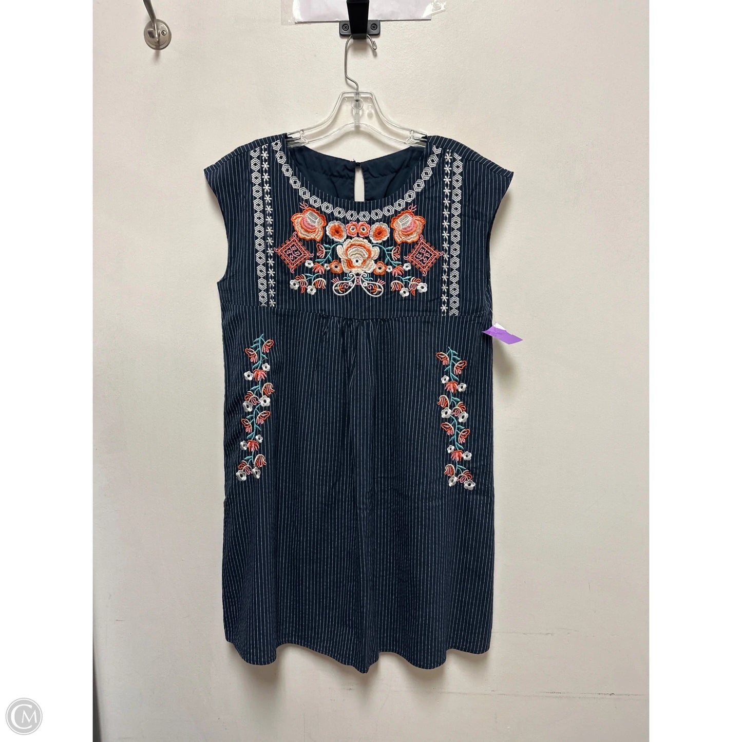 Dress Casual Short By Clothes Mentor In Blue & Orange, Size: M