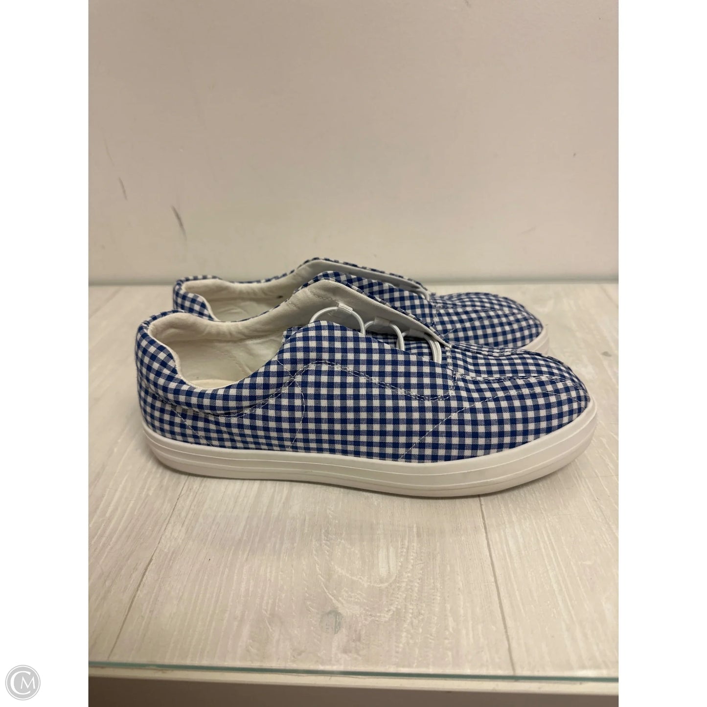 Shoes Sneakers By Comfortview In Blue & White, Size: 10