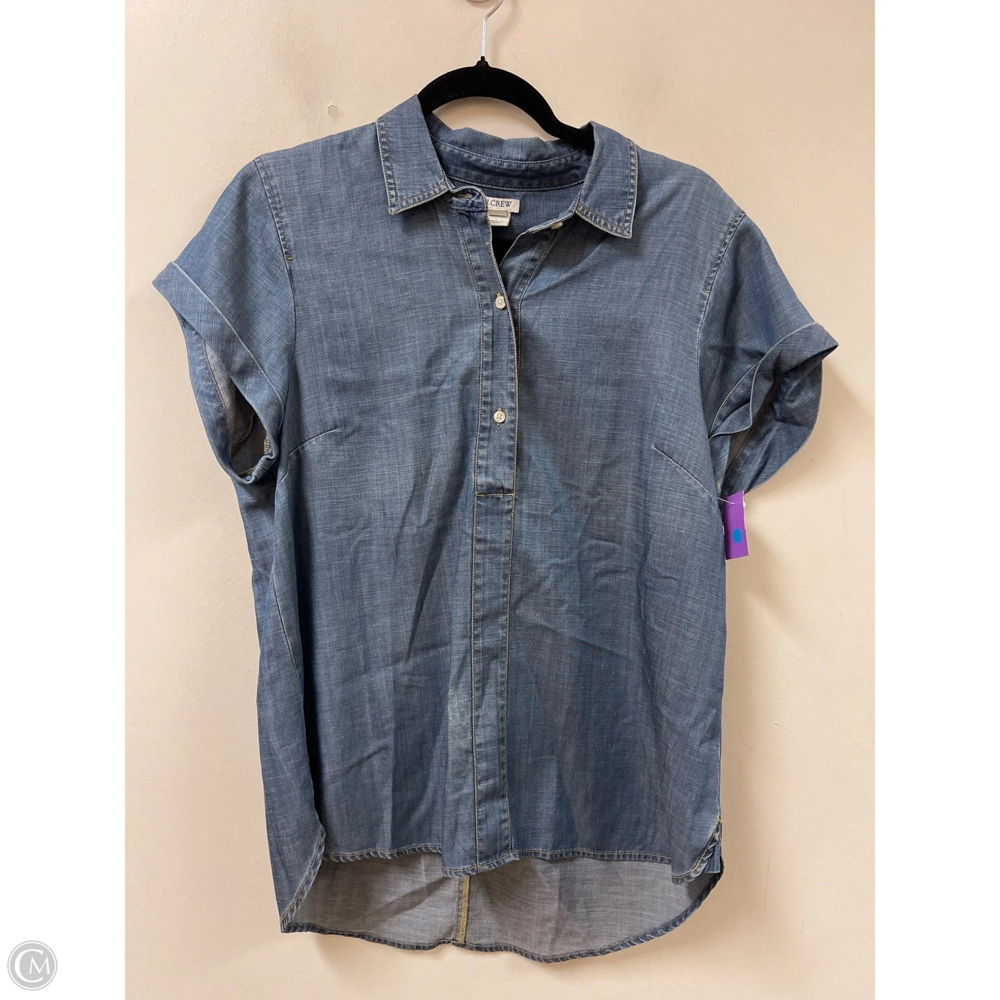 Top Short Sleeve By J. Crew In Blue, Size: L