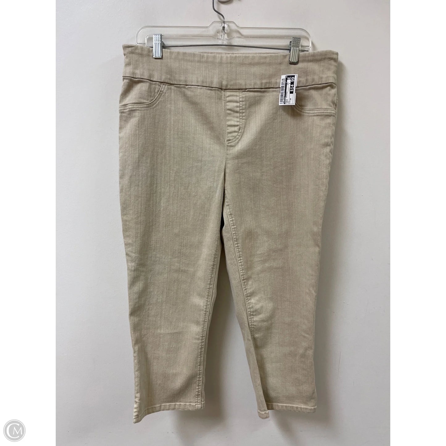 Pants Cropped By Chicos In Cream, Size: 10