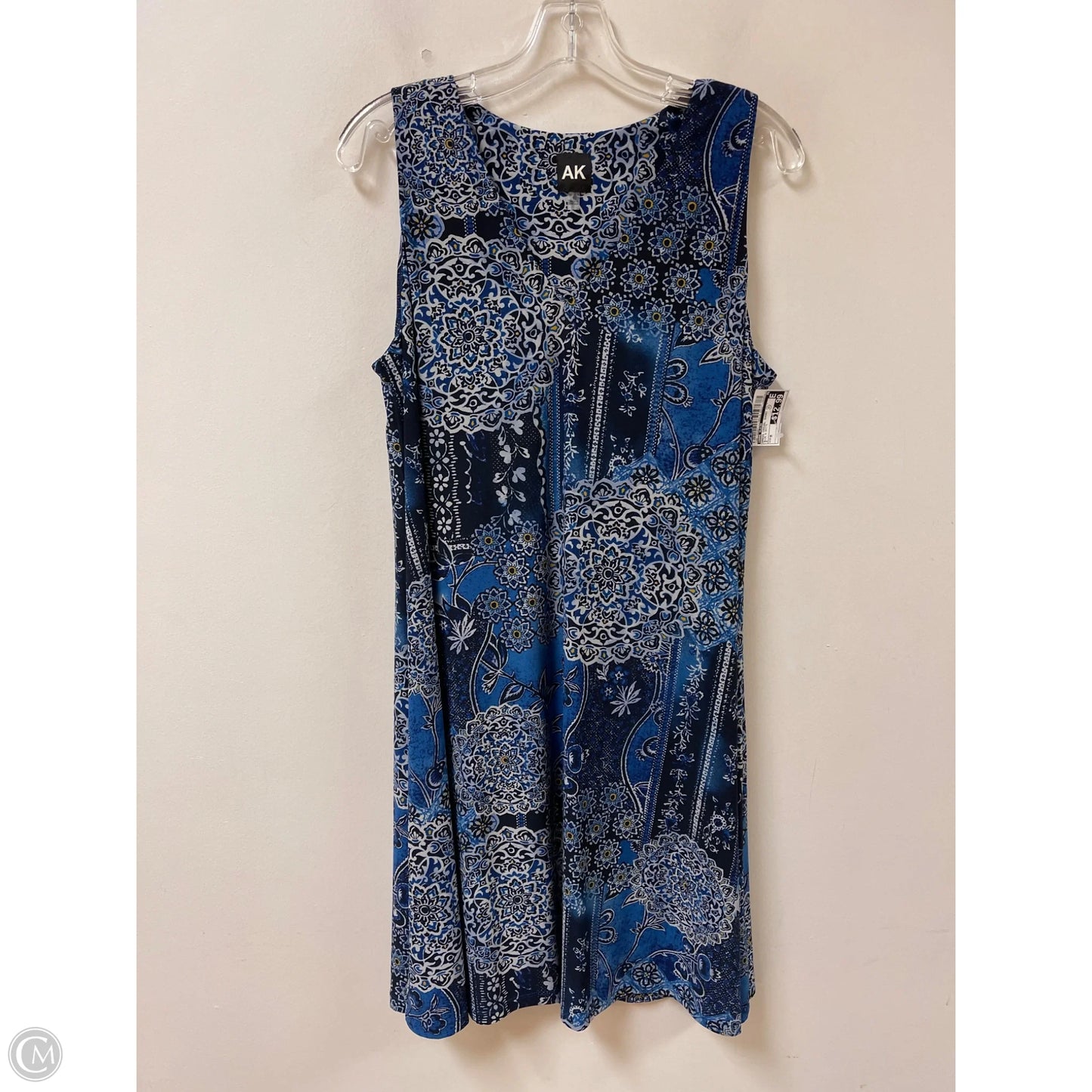 Dress Casual Short By Anne Klein In Blue & White, Size: M