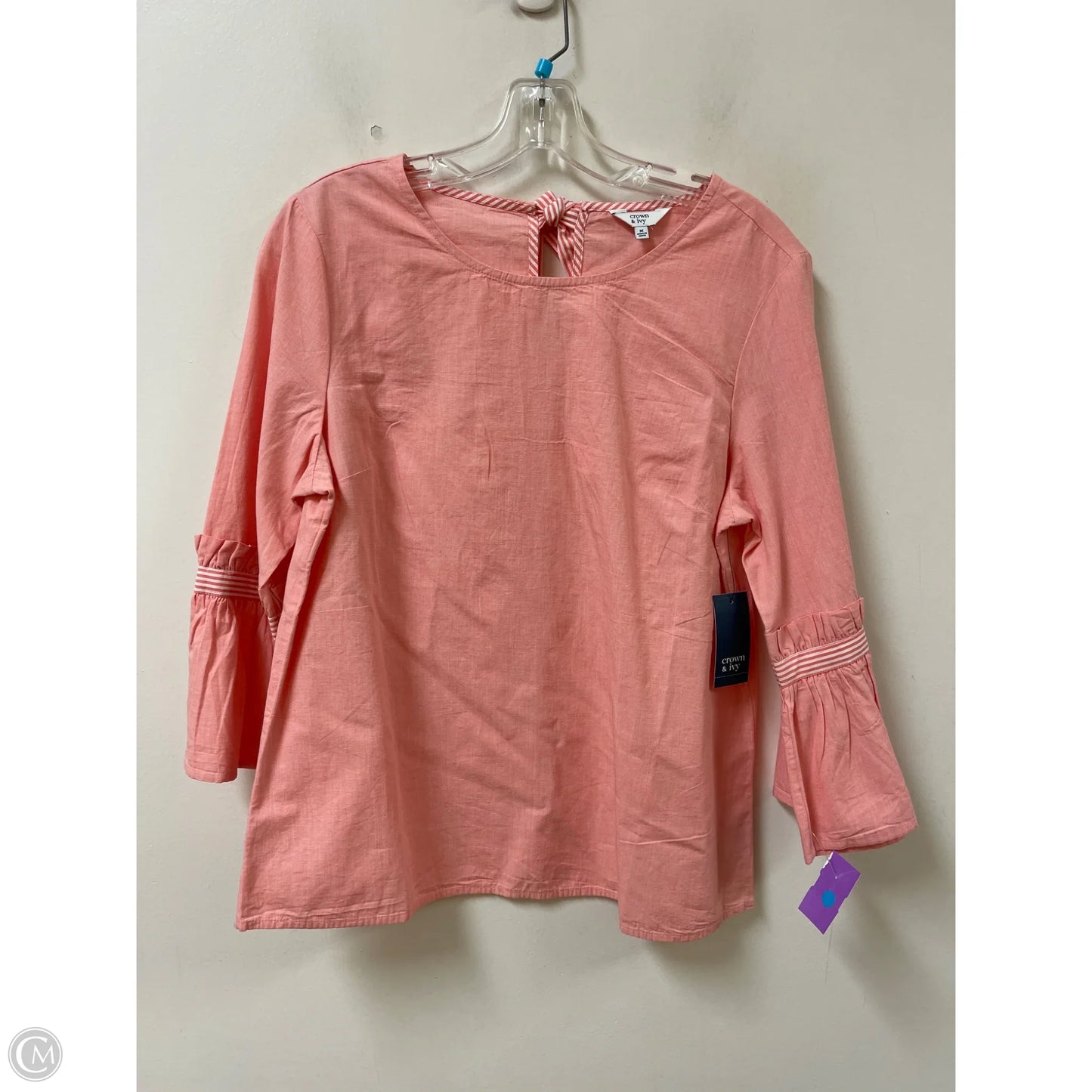 Top Long Sleeve By Crown And Ivy In Pink, Size: M