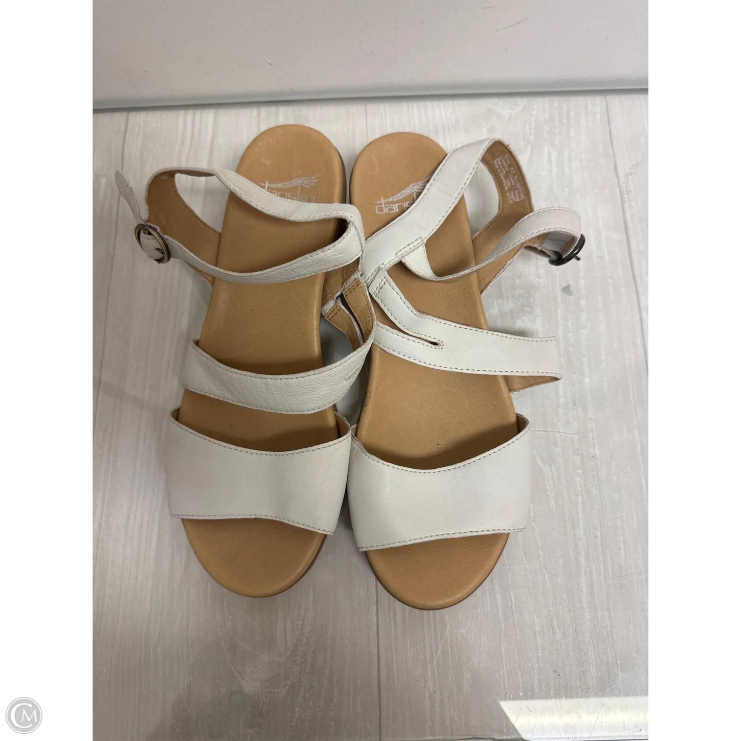 Sandals Heels Block By Dansko In White, Size: 9.5