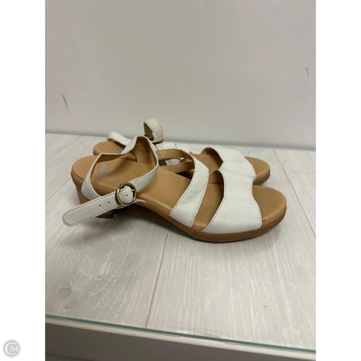 Sandals Heels Block By Dansko In White, Size: 9.5