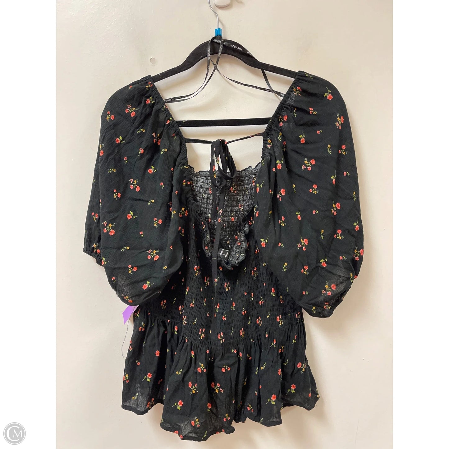 Top Short Sleeve By Forever 21 In Floral Print, Size: 3x