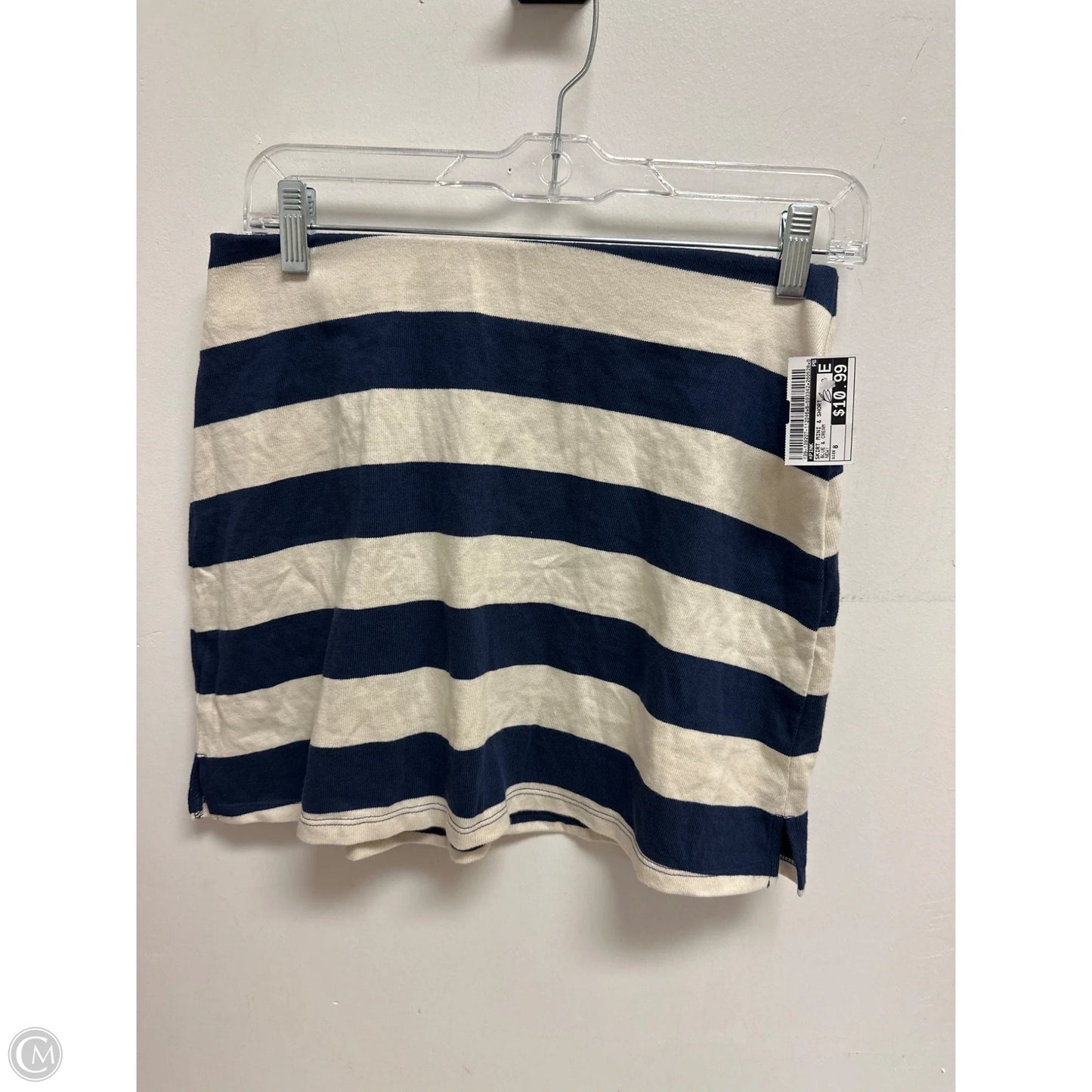 Skirt Mini & Short By Pink In Blue & Cream, Size: 8