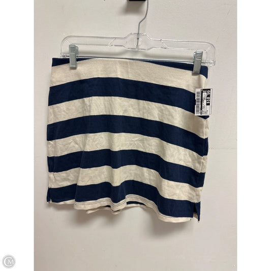 Skirt Mini & Short By Pink In Blue & Cream, Size: 8