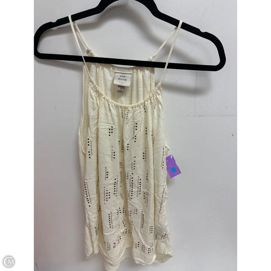 Top Sleeveless By Knox Rose In Cream, Size: M