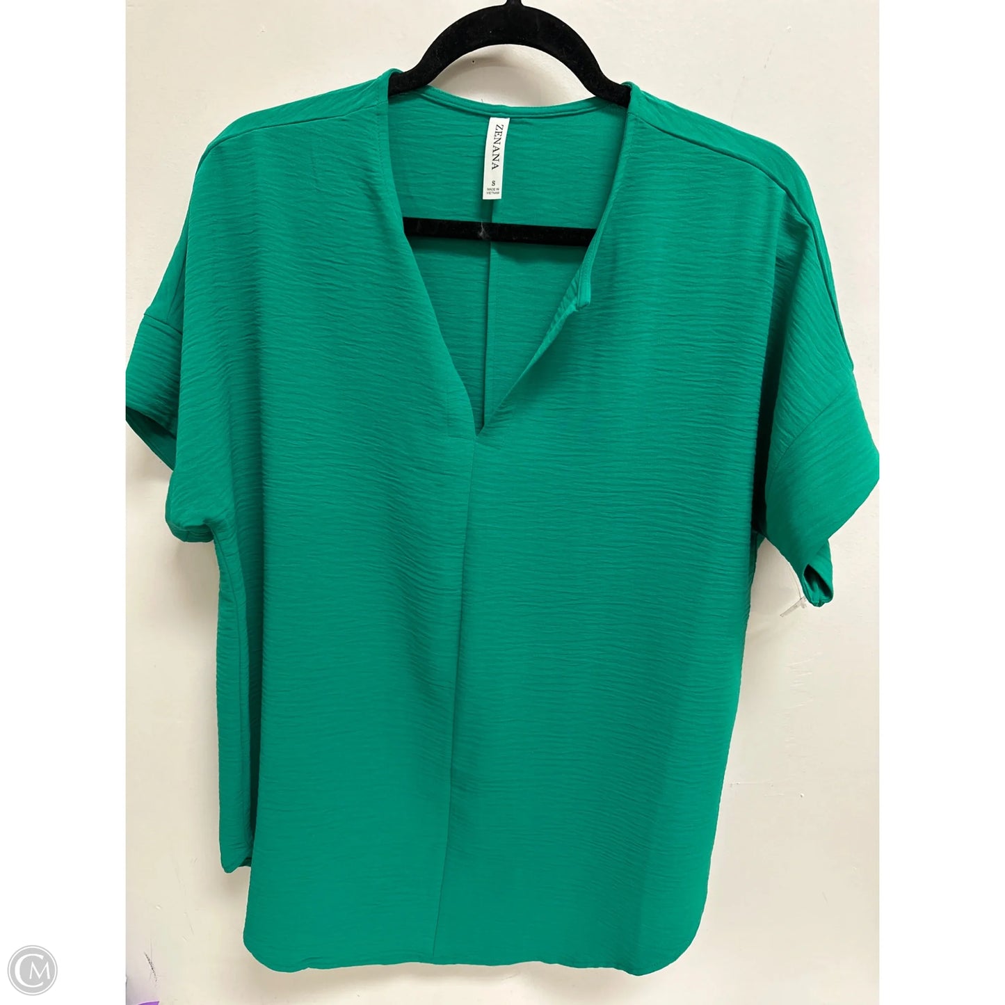 Top Short Sleeve By Zenana In Green, Size: S