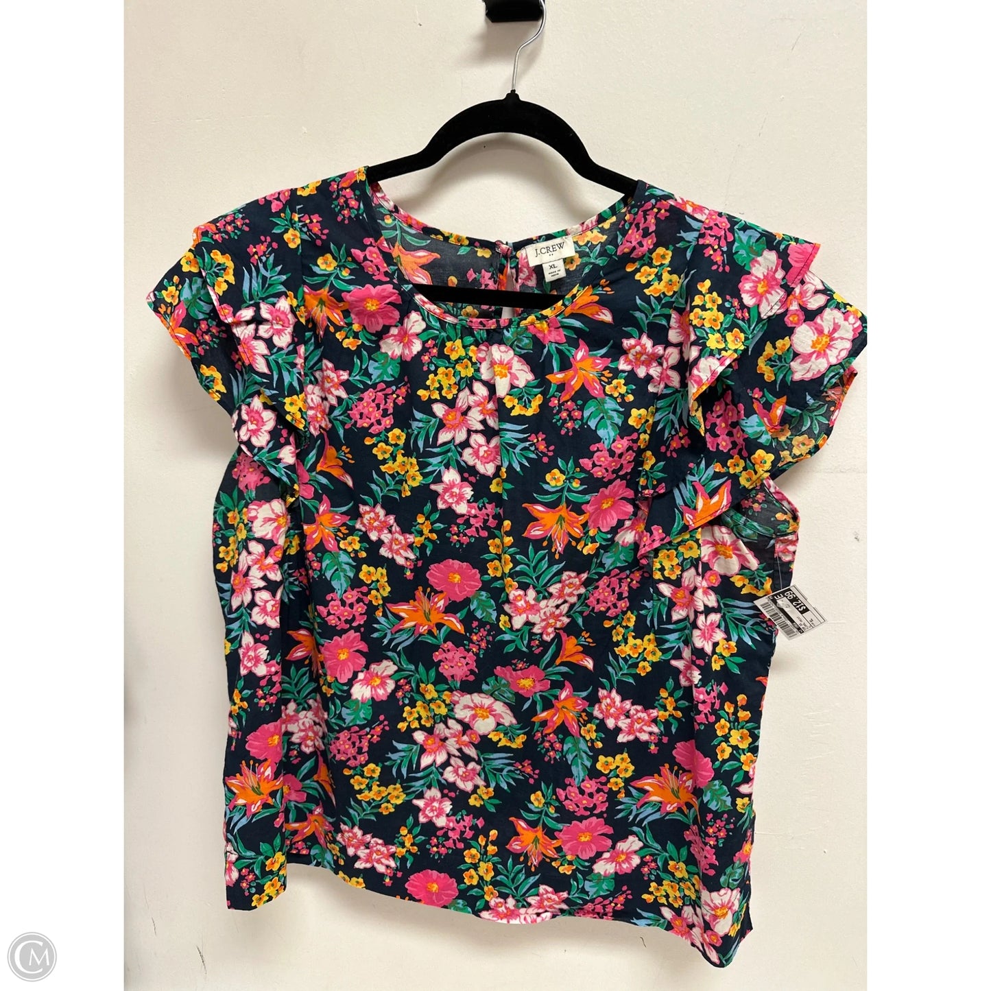 Top Short Sleeve By J. Crew In Floral Print, Size: Xl