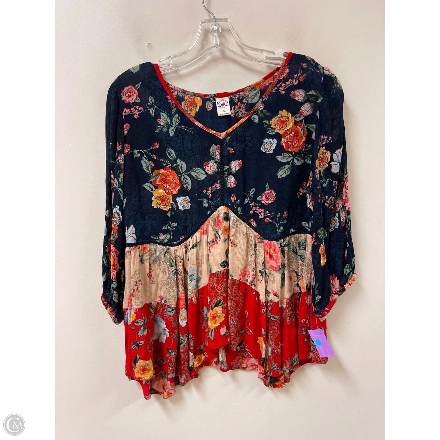 Top Long Sleeve By Bila In Floral Print, Size: S