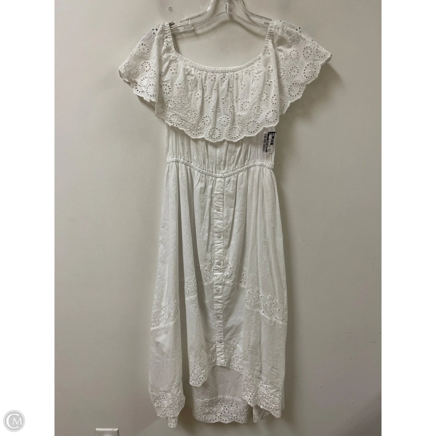 Dress Casual Midi By Clothes Mentor In White, Size: S