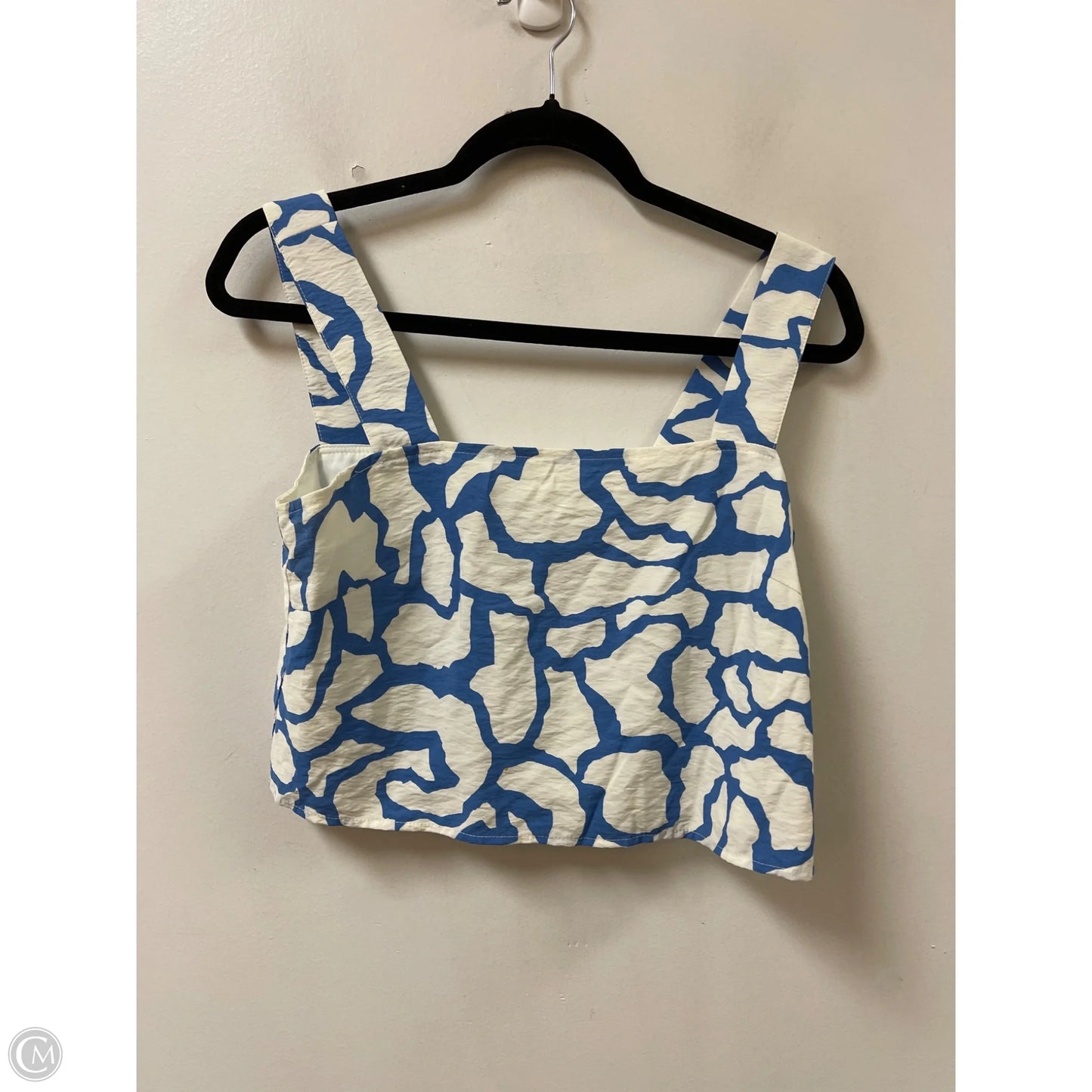 Top Sleeveless By Day + Moon In Blue & Cream, Size: S