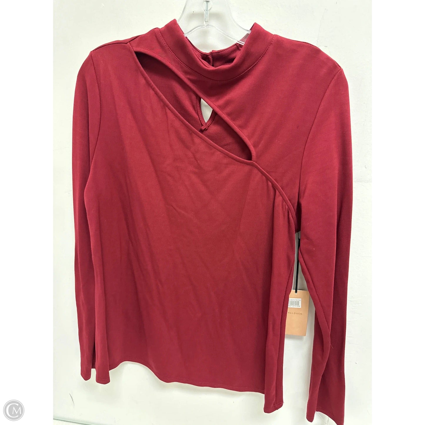 Top Long Sleeve By Halogen In Red, Size: L