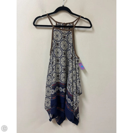 Top Sleeveless By Romeo And Juliet In Blue & Cream, Size: L