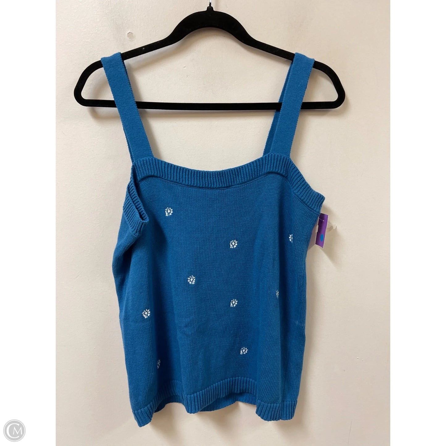 Top Sleeveless By Loft In Blue, Size: L