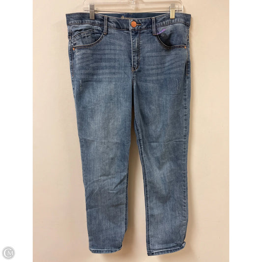 Jeans Straight By Democracy In Blue Denim, Size: 14