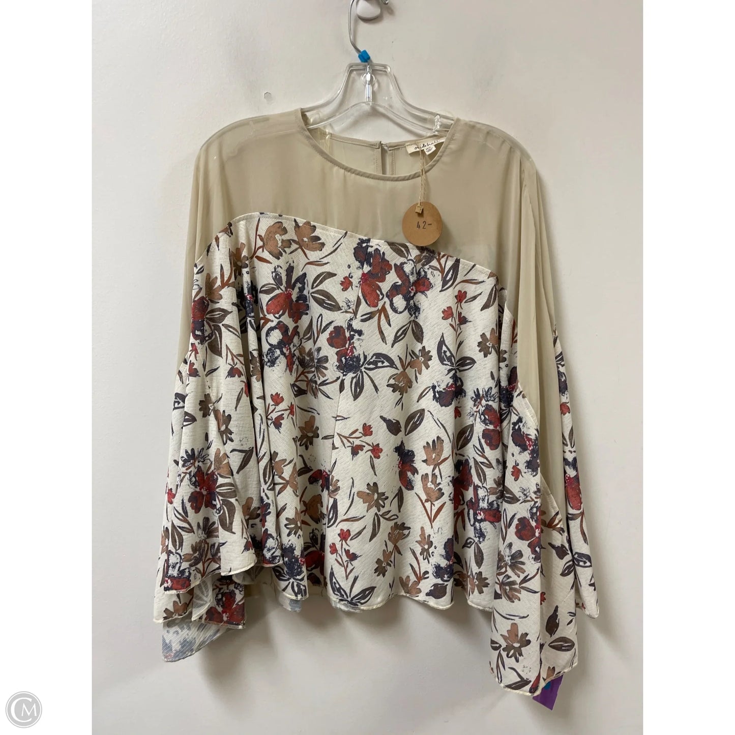 Top Long Sleeve By Oli & Hali In Cream, Size: M