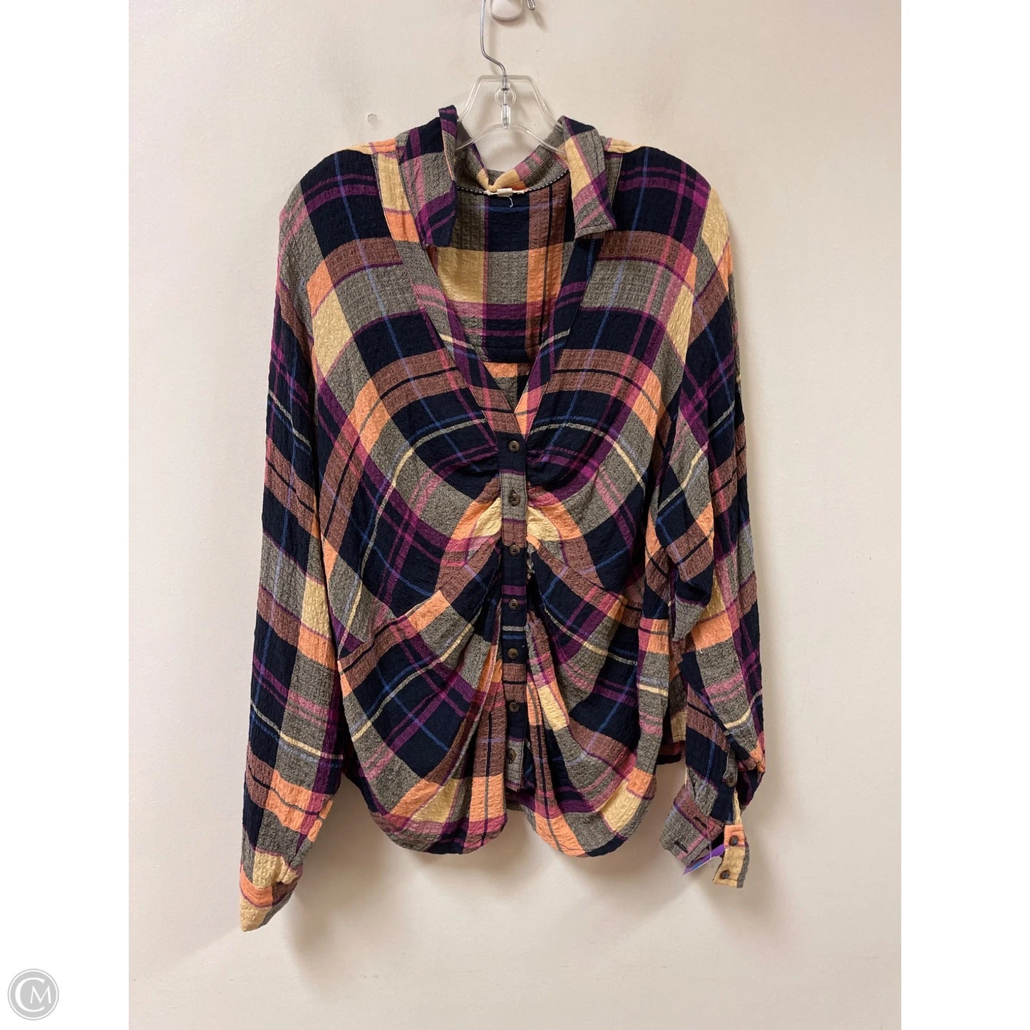 Top Long Sleeve By Pilcro In Plaid Pattern, Size: 1x