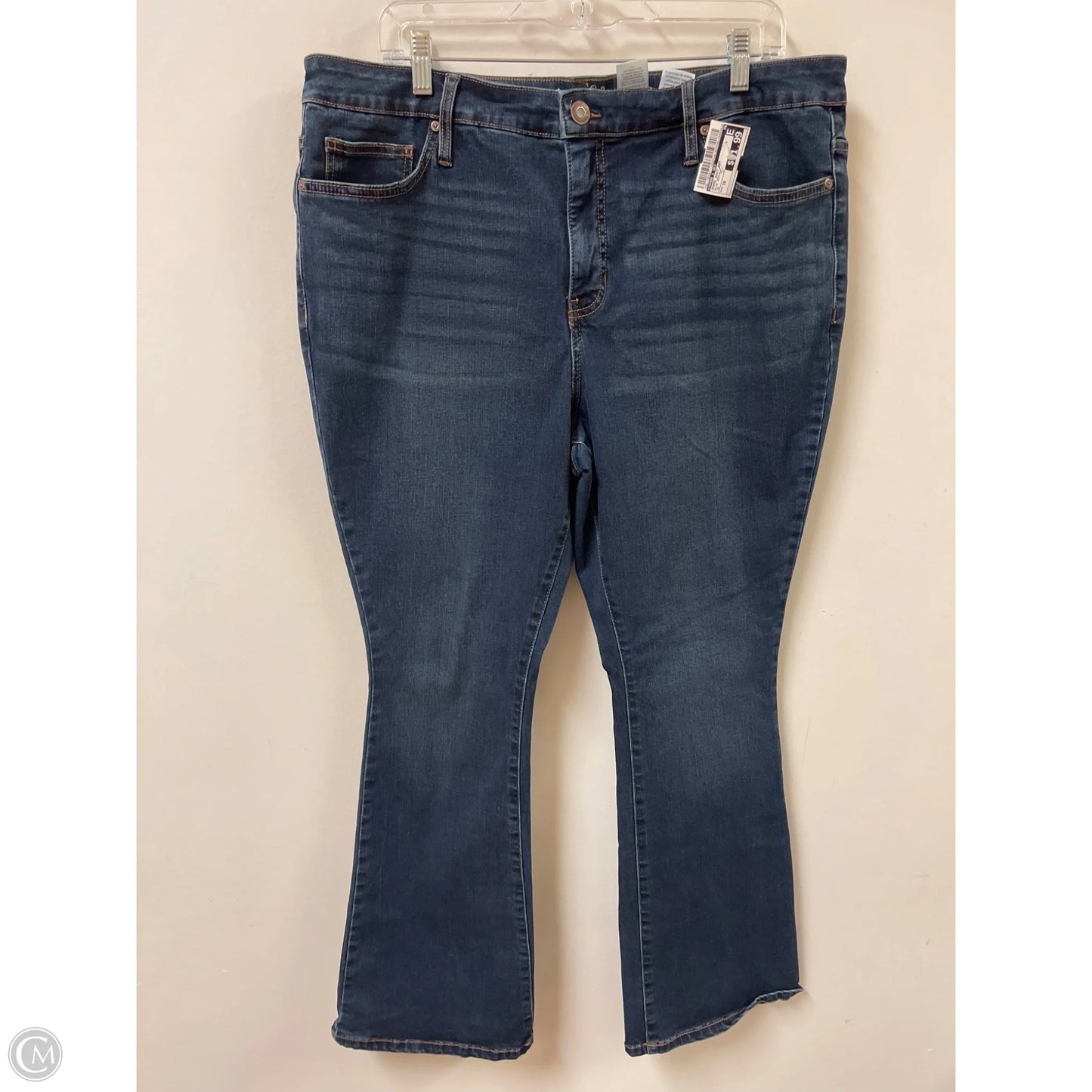 Jeans Boot Cut By Terra & Sky In Blue Denim, Size: 16