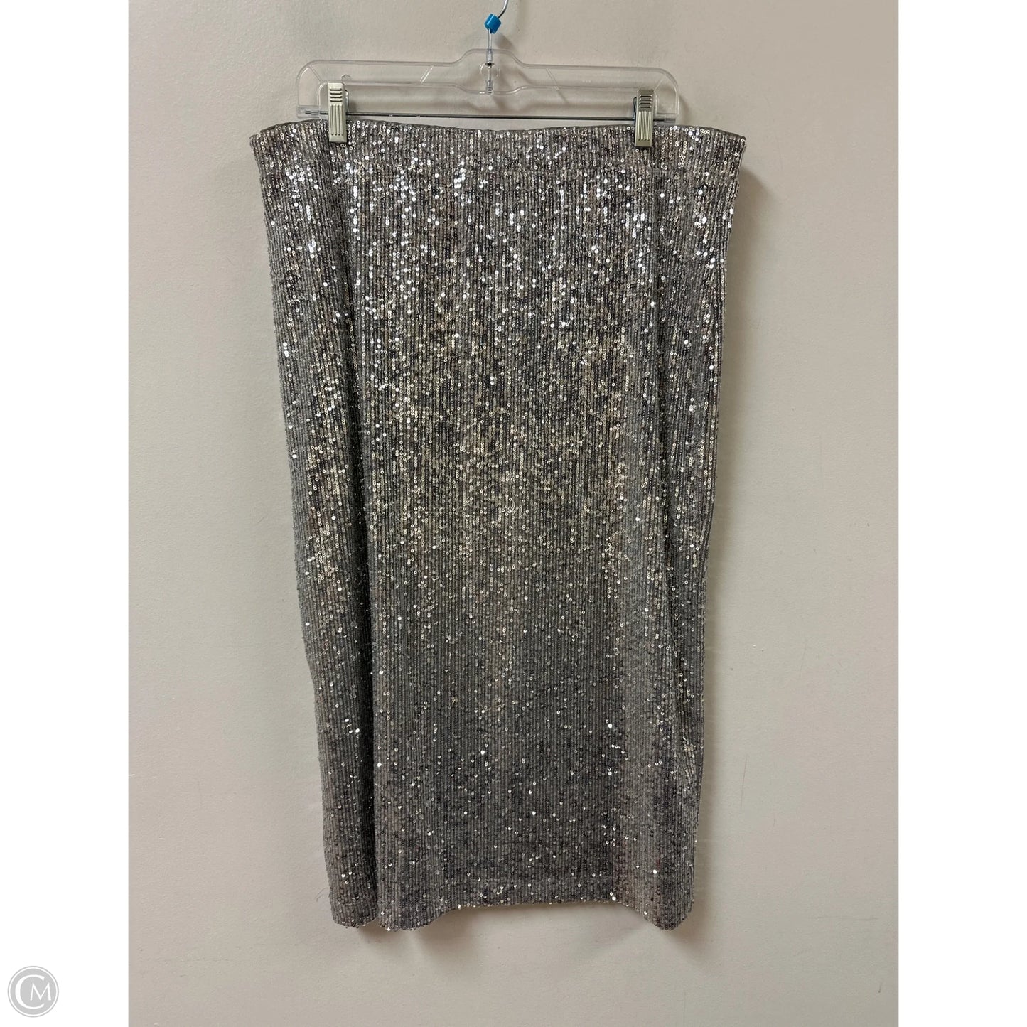 Skirt Midi By The Drop In Silver, Size: 18
