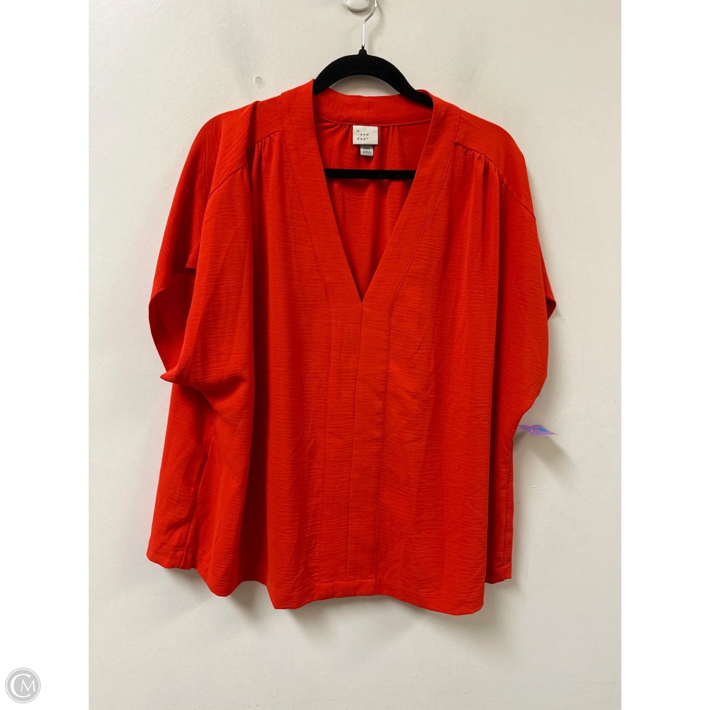 Top Short Sleeve By A New Day In Orange, Size: 1x