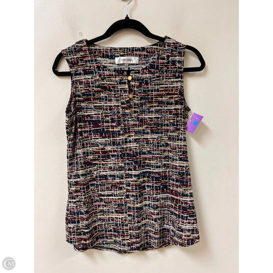 Top Sleeveless By Jones Studio In Blue & Red, Size: Xs