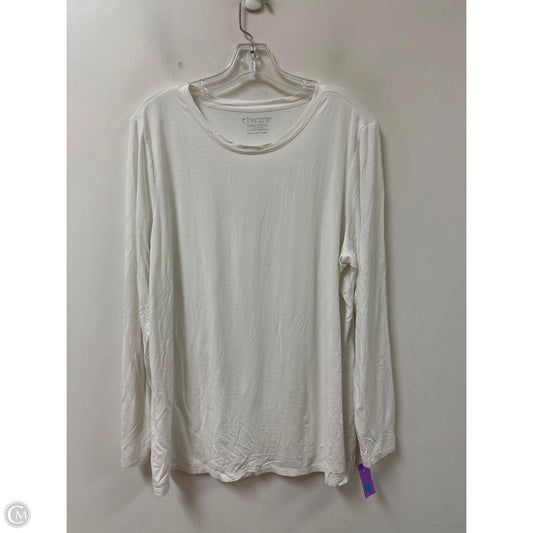 Top Long Sleeve By Chicos In White, Size: Xl