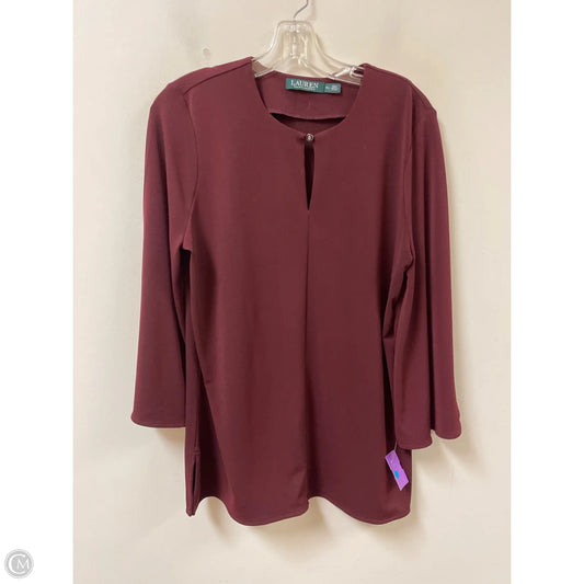 Top Long Sleeve By Lauren By Ralph Lauren In Red, Size: Lp