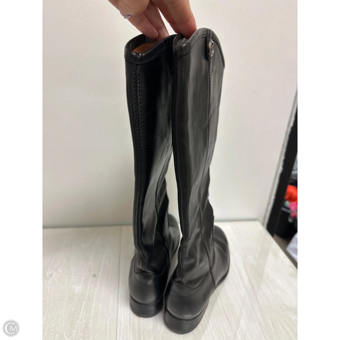 Boots Designer By Frye In Black, Size: 6