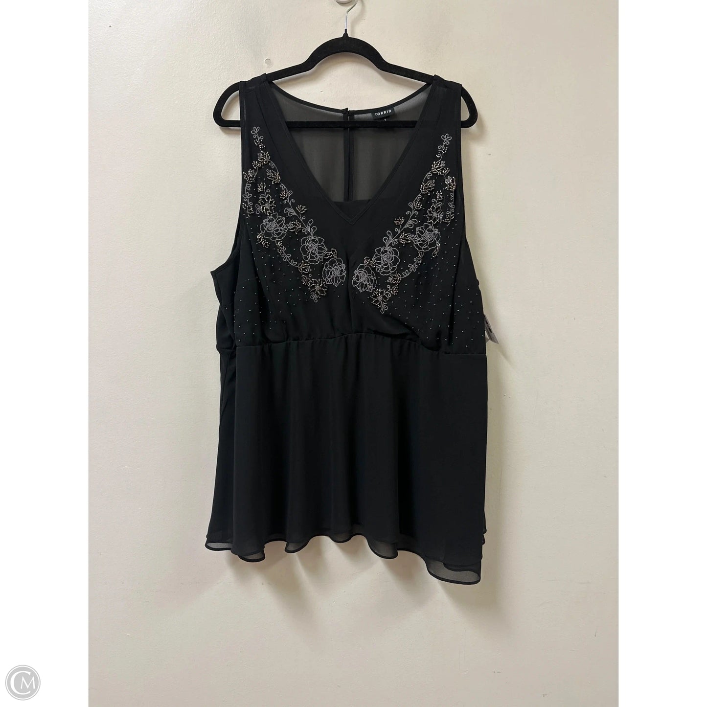Top Sleeveless By Torrid In Black, Size: 3x