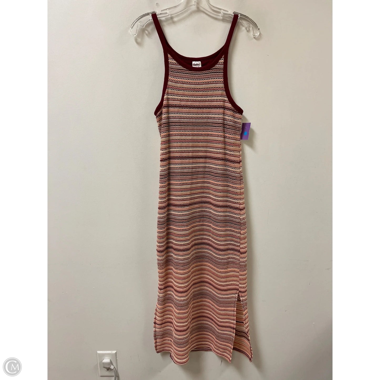 Dress Casual Maxi By No Boundaries In Cream & Red, Size: L