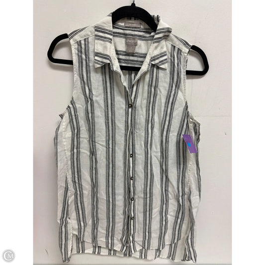 Tunic Sleeveless By Chicos In Striped Pattern, Size: S