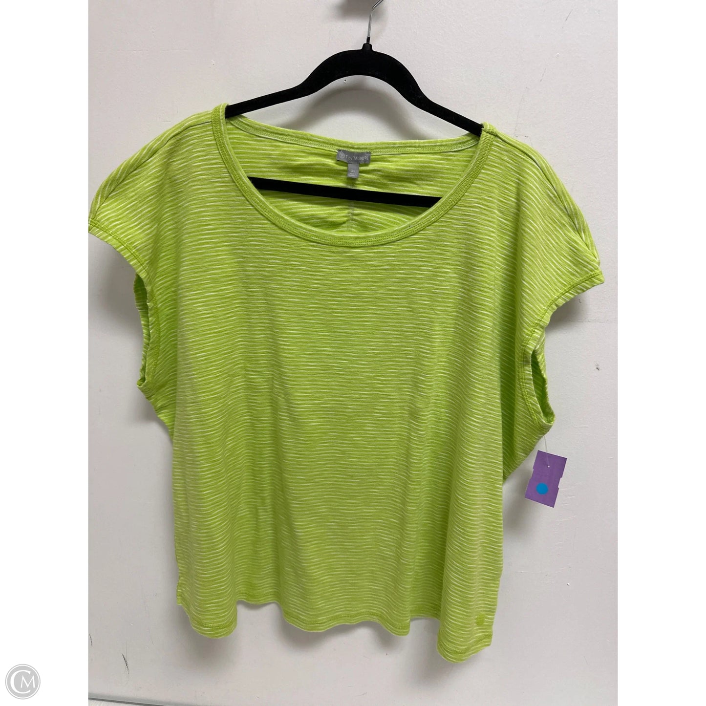 Top Short Sleeve By Talbots In Green, Size: 3x