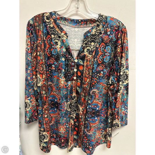 Top Long Sleeve By Clothes Mentor In Multi-colored, Size: M