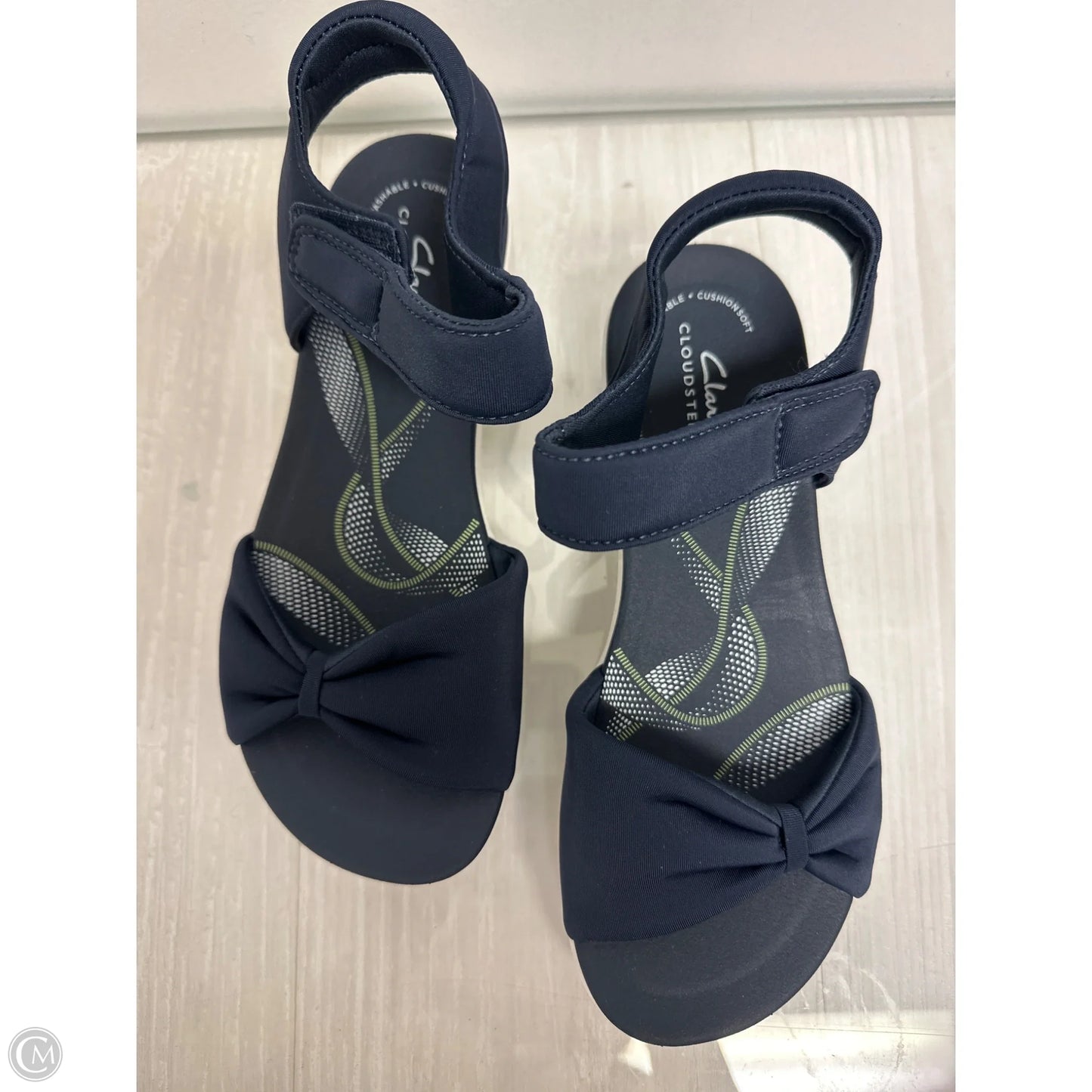 Sandals Flats By Clarks In Navy, Size: 6.5