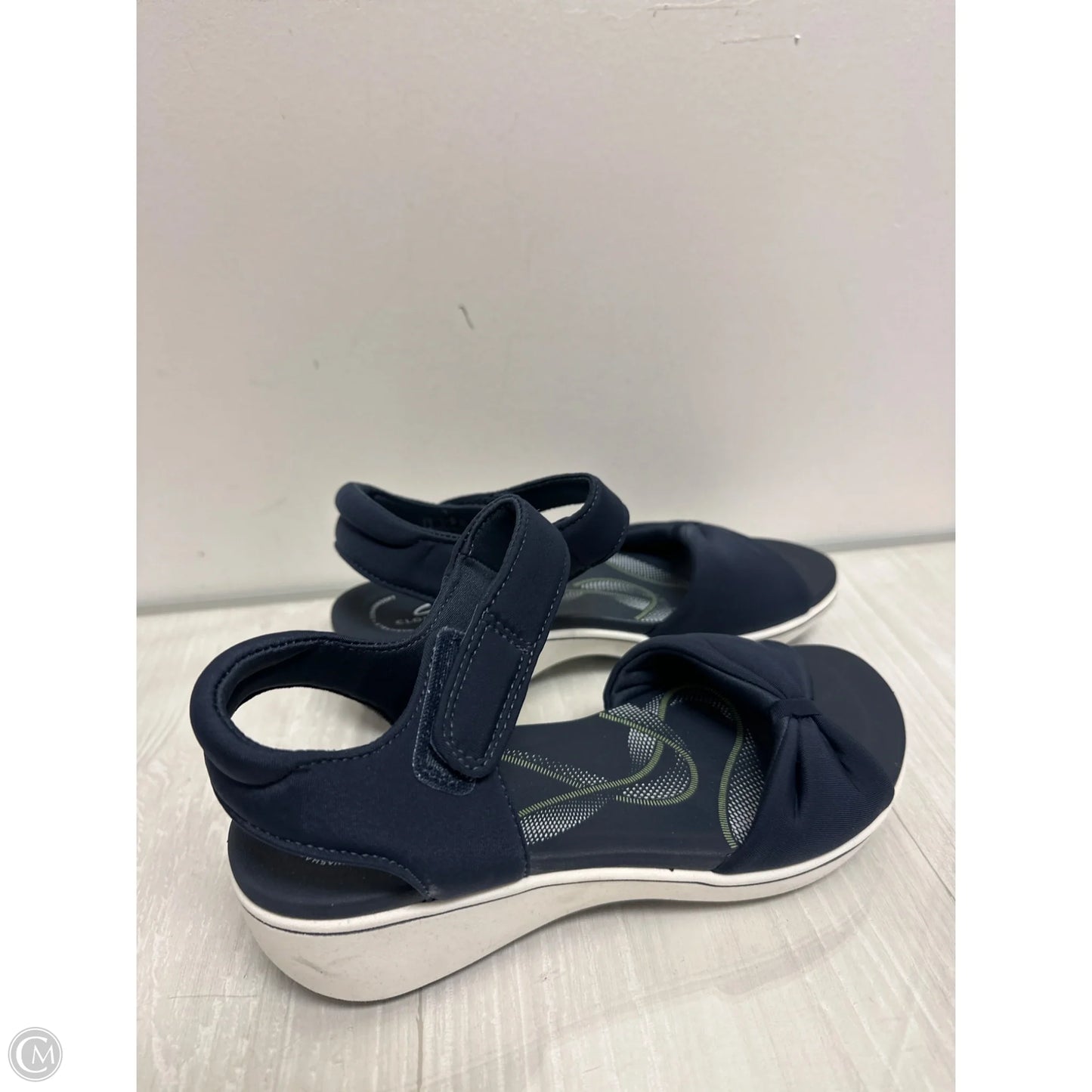 Sandals Flats By Clarks In Navy, Size: 6.5