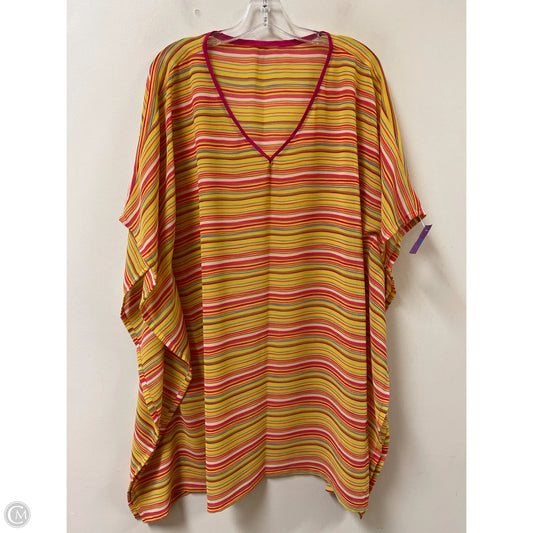 Swimwear Cover-up By Clothes Mentor In Pink & Yellow, Size: Osfm
