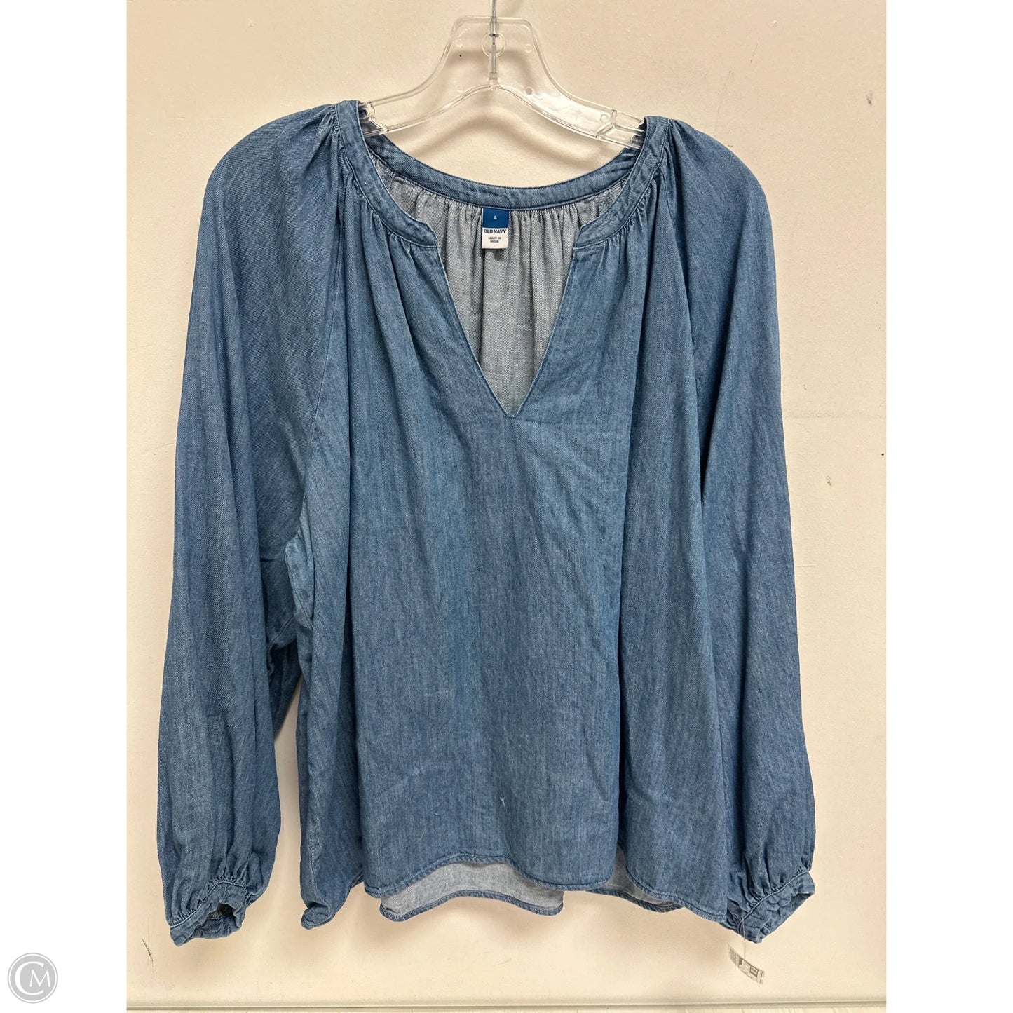 Top Long Sleeve By Old Navy In Blue, Size: L